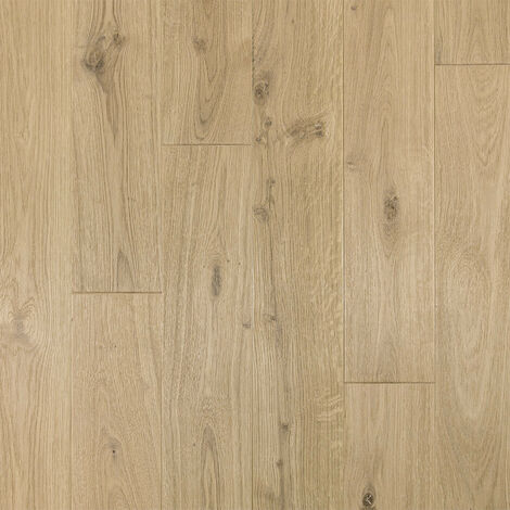 Naturasol – Parquet massif chêne clair verni brossé – Largeur 15 cm – Épaisseur 20 mm – Pour pose collée ou clouée – Usage professionnel