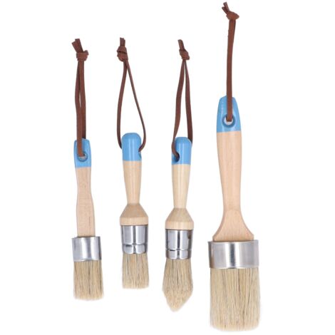 Naturborstenpinsel mit Holzgriffen für Möbel, Tische, Stühle und Schränke – ideal zum Selberwachsen und Streichen