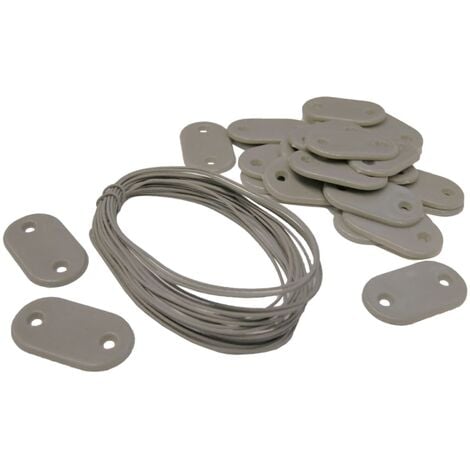 BERKFIELD HOME Nature 27 Pieces Garden Screen Fastening Set Grey