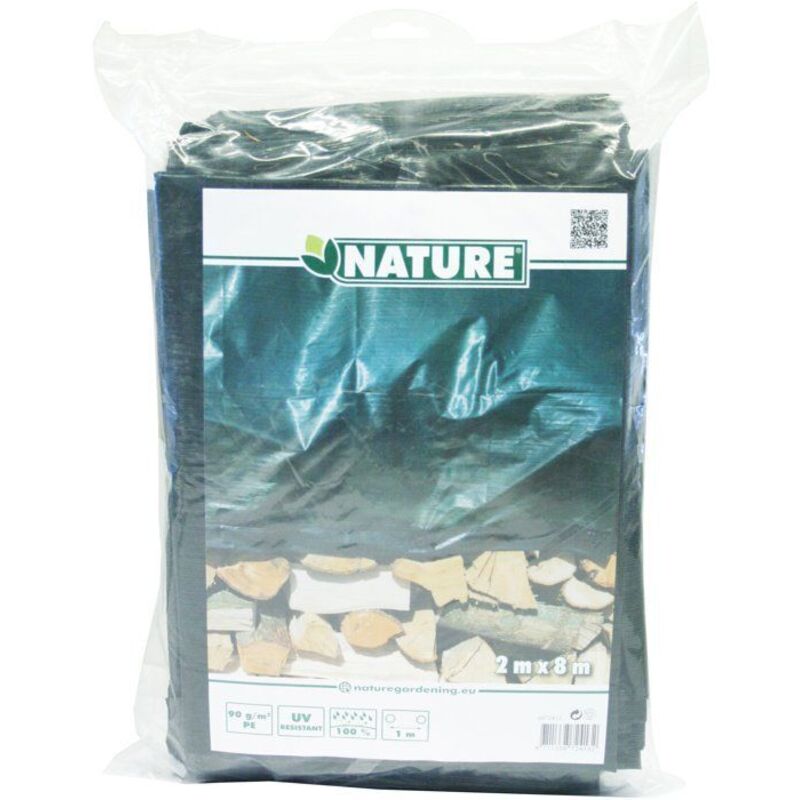 Nature Schutzplane Für Holzstapel Oder Andere Anwendungen - Natur - 2 X 8 M - 90g/m² - Grün