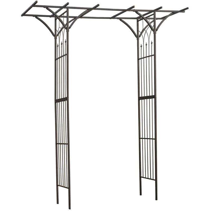 

Nature Arco para jardín de metal negro 114x66x232 cm
