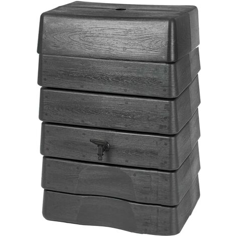 Nature Baril d'eau de pluie 168 L Anthracite