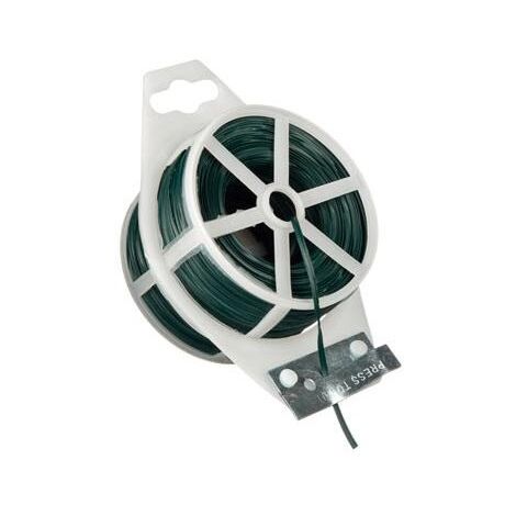 Nature – Bobine de fil plastique armé vert 50m – Fixation plantes et arbustes – Pour potager et jardin d'agrément – Résistance accrue