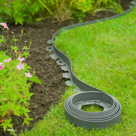 Bordurette de jardin pas cher verte 10m avec piquets d'ancrage