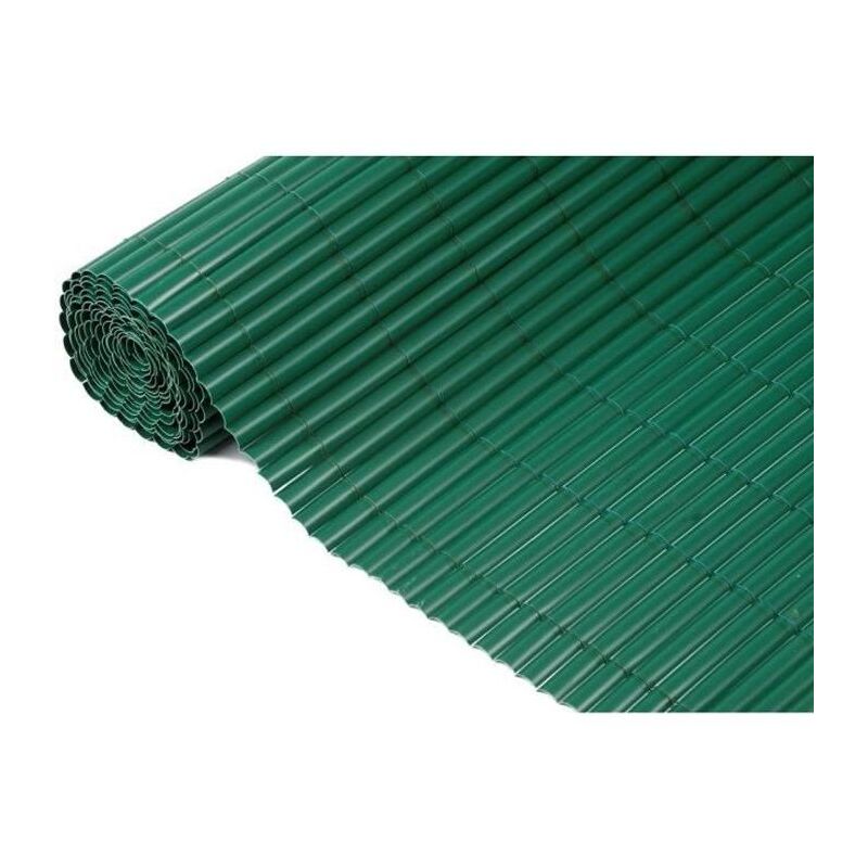 Canisse double face PVC vert - 1 x 3 m - 100% occultant - 1000 g/mІ - Set de fixation - NATURE