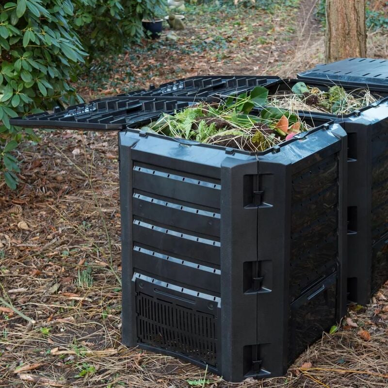 

Nature contenedor térmico para compost 1200 L color negro 6071483