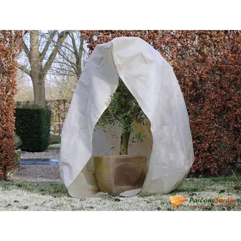 

Nature Cubierta plantas invierno con cremallera beige 2x1,5x1,5 m