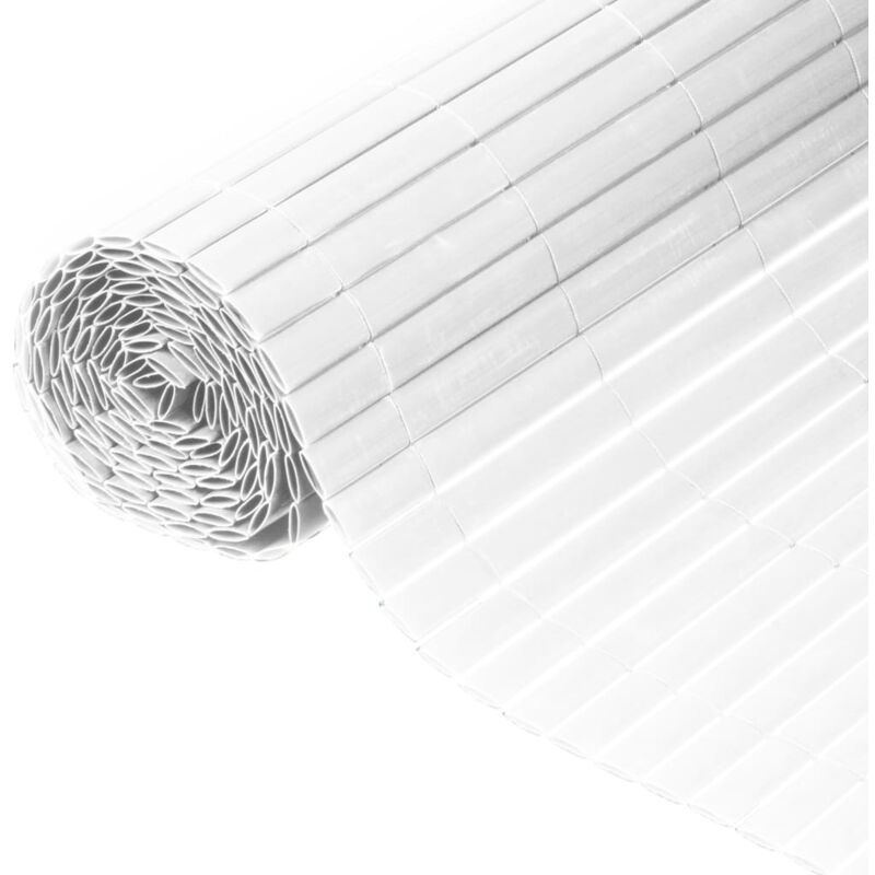 Double Sided Garden Screen pvc 1.5x3m White Nature