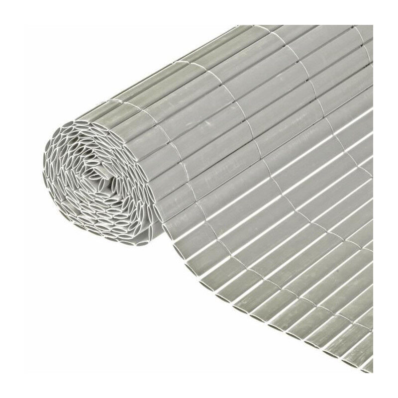 Cran de jardin à double face pvc 1x3 m Gris Nature