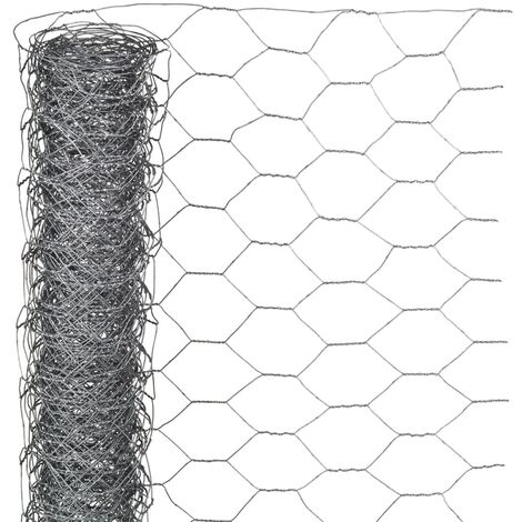Nature Grillage métallique hexagonal 1 x 5 m 40 mm Acier galvanisé