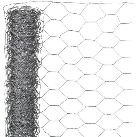 Nature – Grillage souple hexagonal en acier galvanisé – Maille 25 mm – Hauteur 50 cm – Longueur 10 m – Résistant aux intempéries