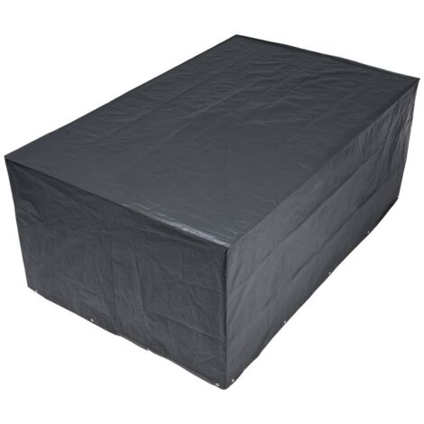 Nature – Housse de protection pour table rectangulaire et chaises de jardin – Dimensions H90 x 325 x 205 cm – Résistante aux UV et intempéries – Polyéthylène inaltérable