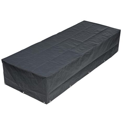 Nature – Housse de protection pour transat 205 x 78 x 40 cm – Polyéthylène résistant aux UV – Œillets et cordons de serrage pour maintien sécurisé