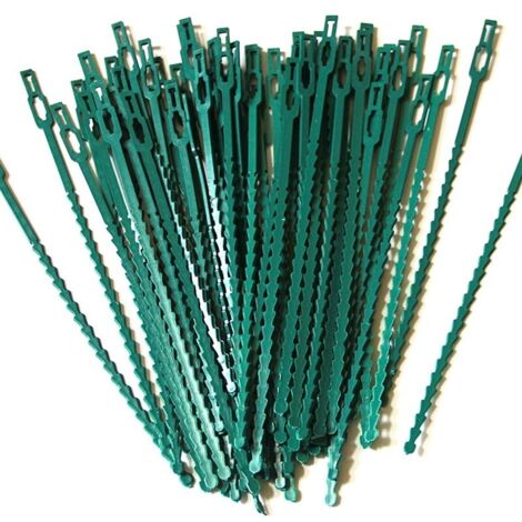 Attaches Plantes Réglables 150 Pièces - Liens Jardinage Réutilisables Verts 230 Mm - Pour Tomates Et Arbustes