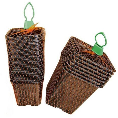 Nature – Lot de 20 pots horticoles carrés 7x7 cm – Plastique thermoformé avec trous de drainage – Pour semis de graines