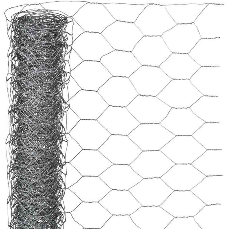 

Malla de alambre hexagonal 1x10 m 25 mm acero galvanizado - Gris - Nature