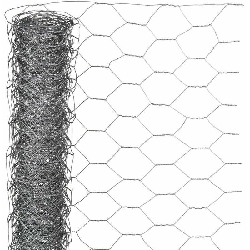 

Nature Malla de alambre hexagonal 0,5x2,5 m 25 mm acero galvanizado