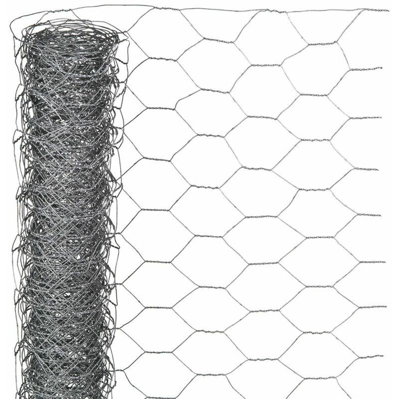 

Nature malla de alambre hexagonal 1x5 m 40 mm acero galvanizado - Rogal