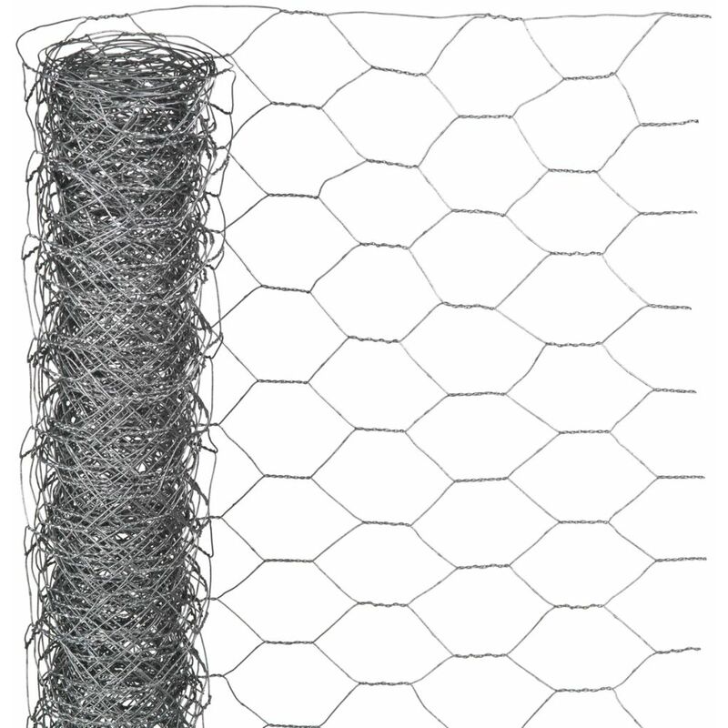 

Nature Malla de alambre hexagonal acero galvanizado 0,5x10 m 25 mm