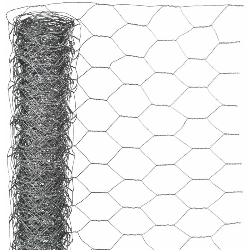 

Nature Malla de alambre hexagonal acero galvanizado 0,5x10 m 40 mm