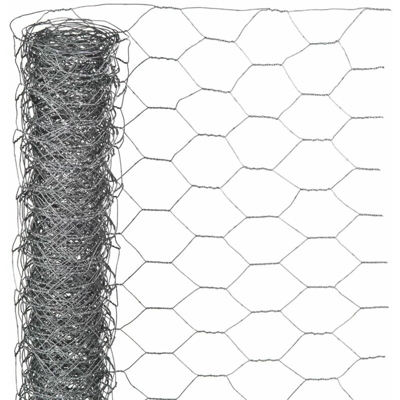 

Nature Malla de alambre hexagonal acero galvanizado 1x10 m 40 mm