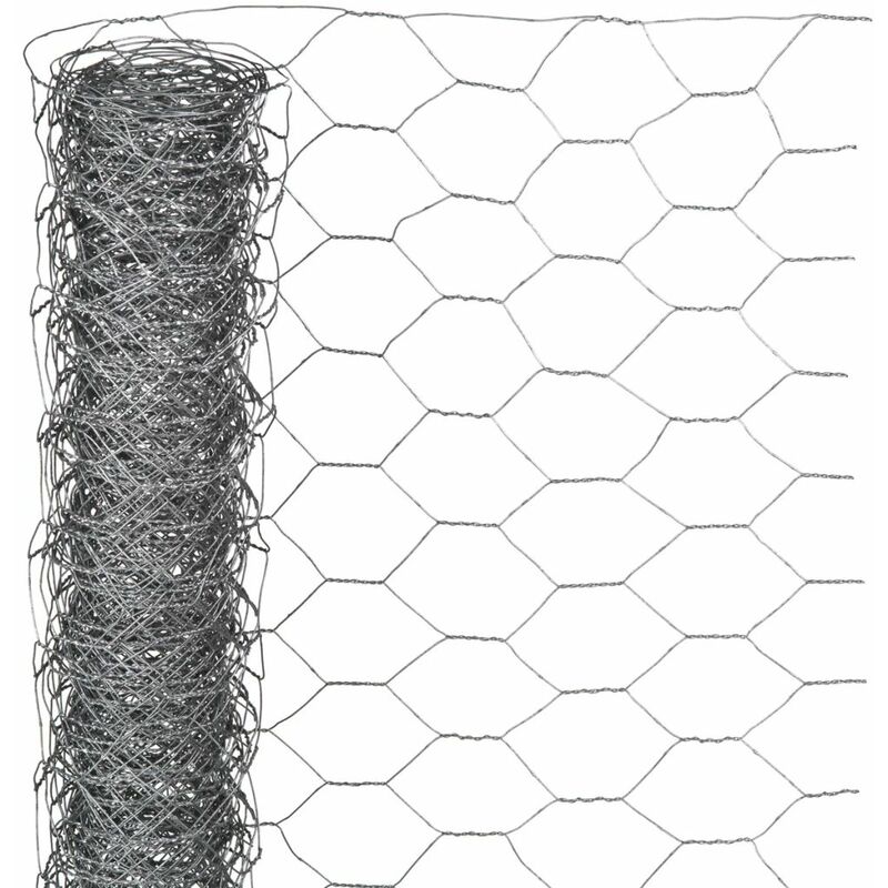 

Nature Malla de alambre hexagonal acero galvanizado 1x5 m 13 mm