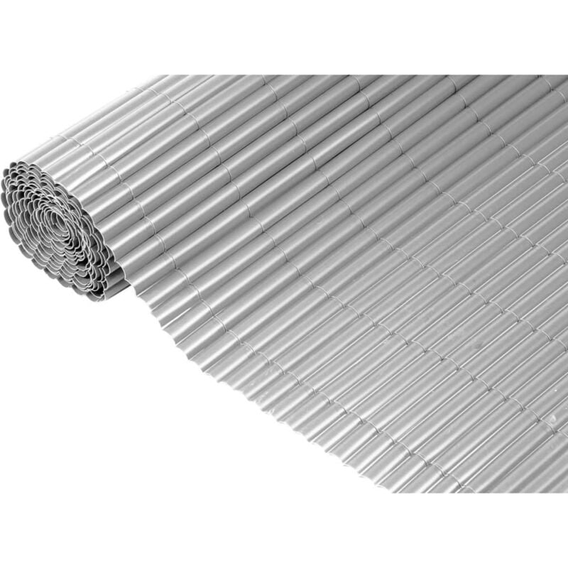 

Nature Valla cañizo de ocultación de jardín PVC gris 1x3 m - Gris