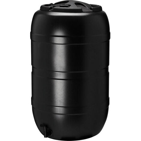 Nature – Récupérateur d'eau de pluie tonneau 210L – Matériau PE noir – Robinet inclus – Pour arrosage jardin efficace