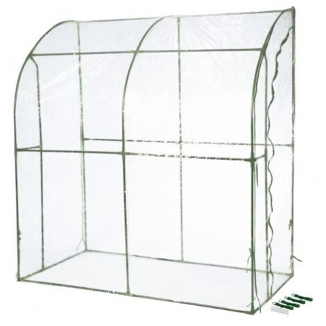 Nature – Serre tunnel 200x100x215 cm – Surface 2 m² – Structure en métal époxy – Housse PVC transparente – Accès facile avec fermeture zippée