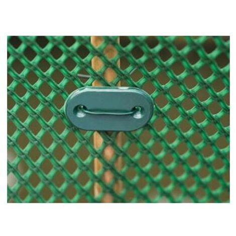 Nature – Set de fixation blanc 26 pièces – 4m de fil de fer galvanisé plastifié – Pour brise-vue et clôtures – Installation rapide et discrète