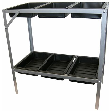 Nature Table de rempotage 77 x 40 x 77 cm Acier galvanisé