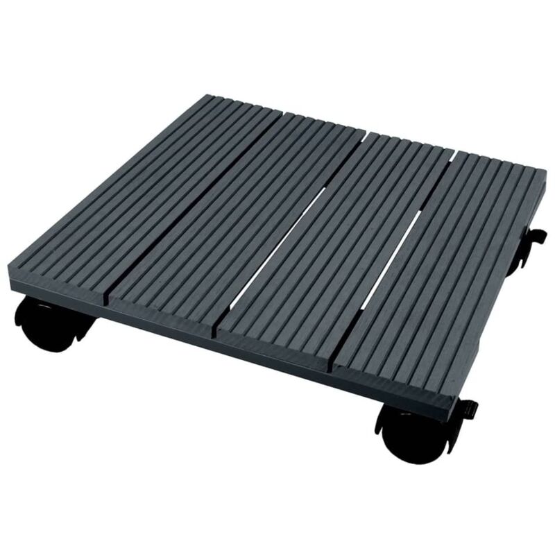 Nature - Chariot à plantes carré 30x30 cm anthracite wpc