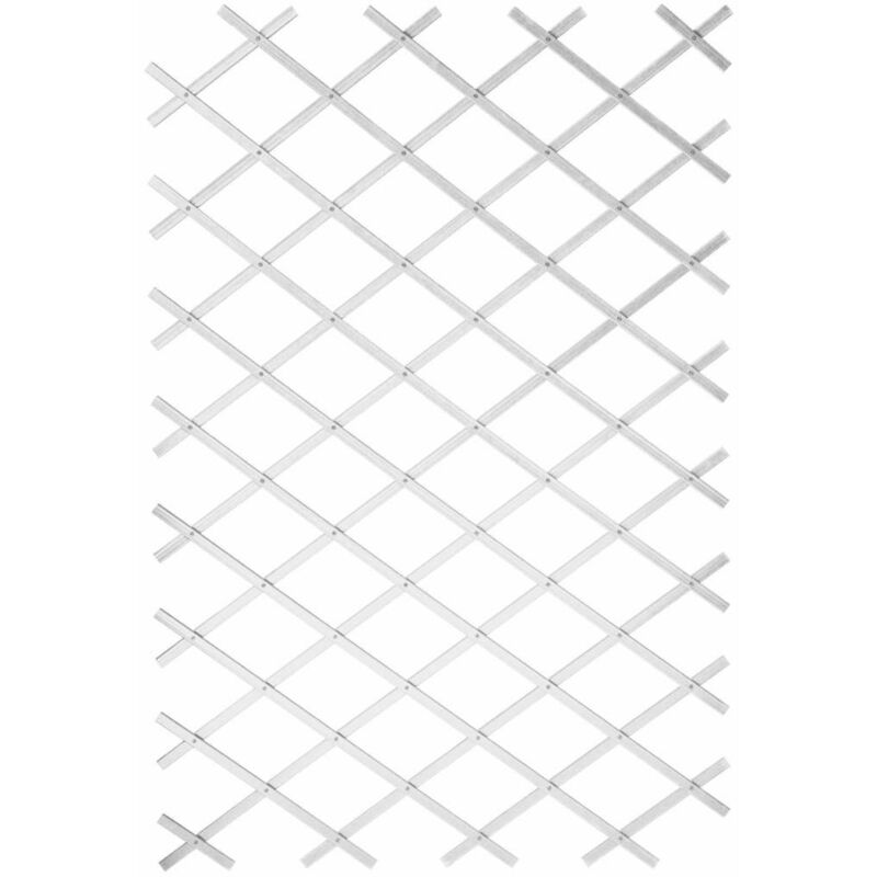 True Deal - Nature Treillis de jardin 100 x 300 cm PVC Blanc