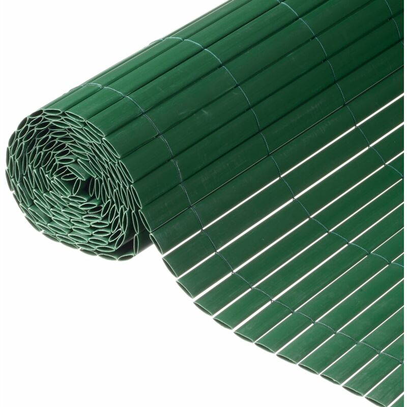 

Nature Valla cañizo de ocultación jardín doble cara PVC verde 1,5x3 m