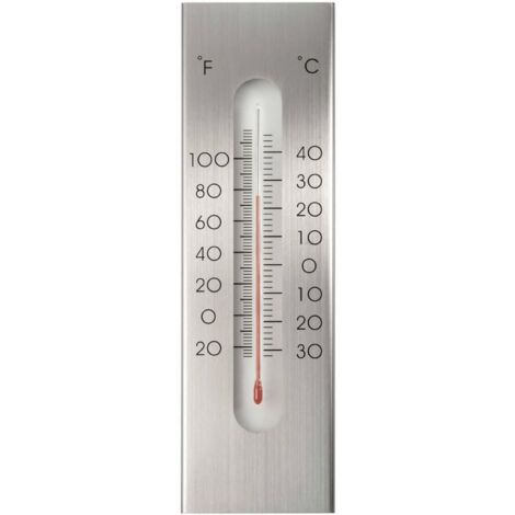 Nature Wall Thermometer Aluminium 7x1x23 cm