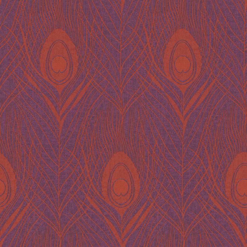 Nature wallpaper wall Profhome 369715 non-woven wallpaper slightly textured with exotic design matt red violet gold 5.33 m2 (57 ft2) - red