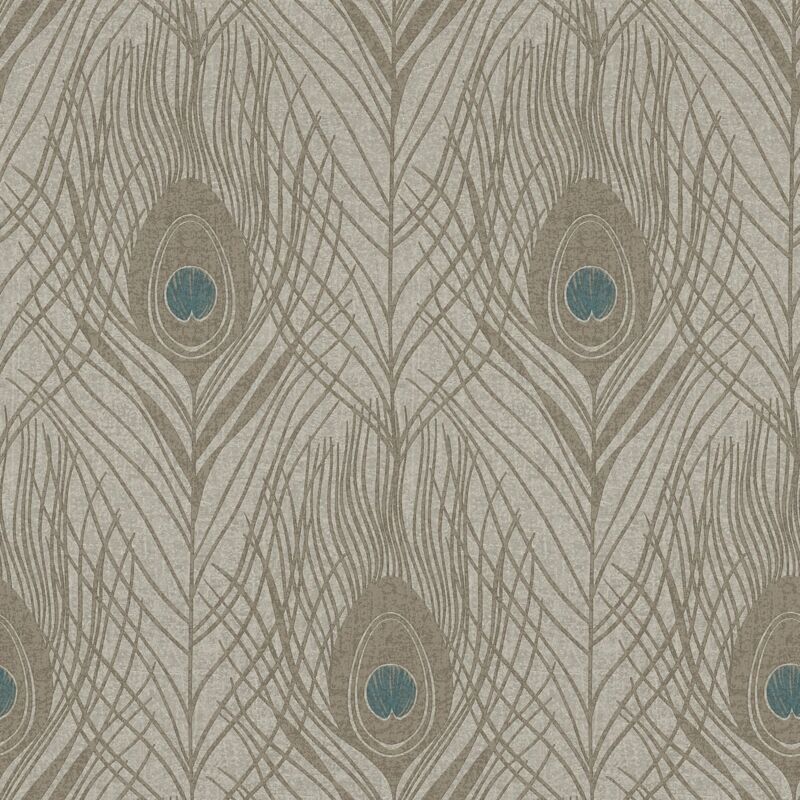Nature wallpaper wall Profhome 369716 non-woven wallpaper slightly textured with exotic design matt brown grey blue 5.33 m2 (57 ft2) - brown