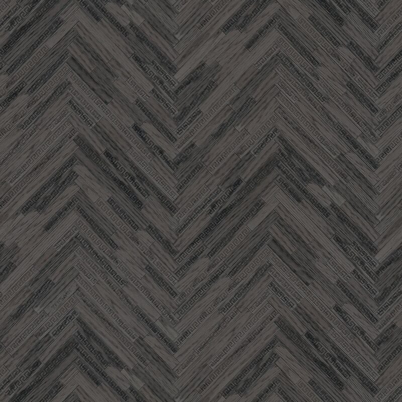 Nature wallpaper wall Profhome 370514 non-woven wallpaper slightly textured with chevron pattern matt grey black 7.035 m2 (75 ft2) - grey