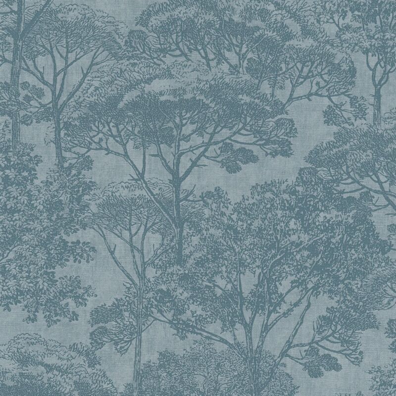 Nature wallpaper wall Profhome 380232 non-woven wallpaper slightly textured with floral ornaments matt blue 5.33 m2 (57 ft2) - blue