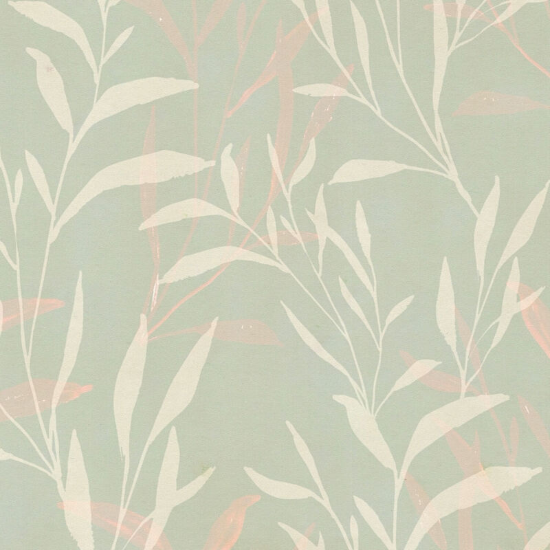 Nature Wallpaper Wall Profhome 782221 Hot Embossed Non-woven Wallpaper Smooth With Floral Ornaments Matt Olive Pastel Green Cream Pink 5, 33 M2