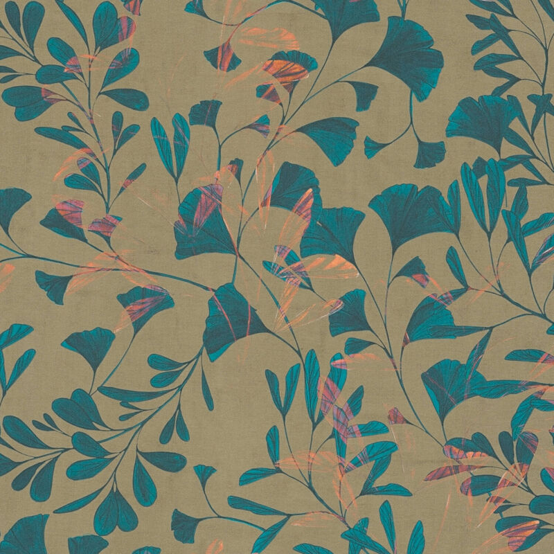 Nature Wallpaper Wall Profhome 782232 Hot Embossed Non-woven Wallpaper Smooth With Floral Ornaments Matt Brown Turquoise Blue Pink 5, 33 M2