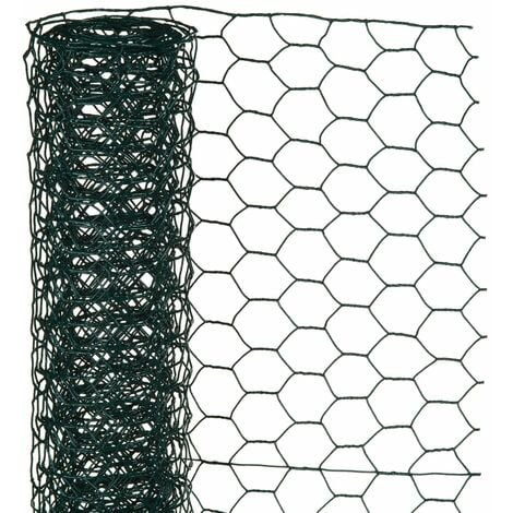 main image of "Nature Wire Mesh Hexagonal 1x5 m 13 mm Plastic coated Steel Green - Green"