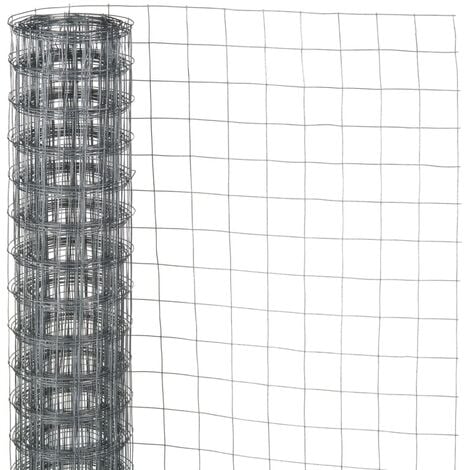 Nature Wire Mesh Square 0.5x5 m 13 mm Galvanised Steel - Grey