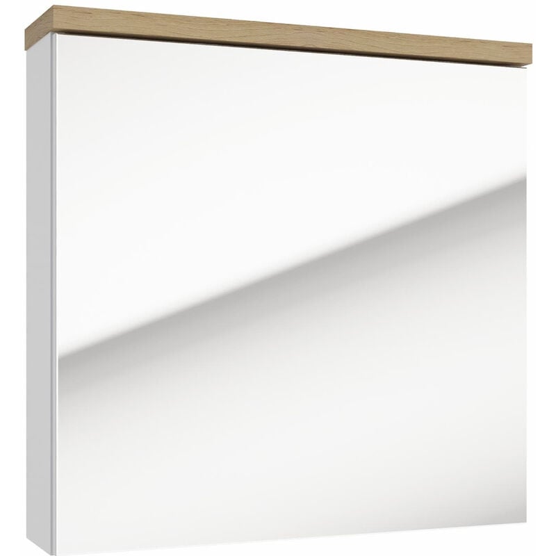 Naturel - Armoire avec miroir Stilla 60x60 cm blanc (STILLAE06016)
