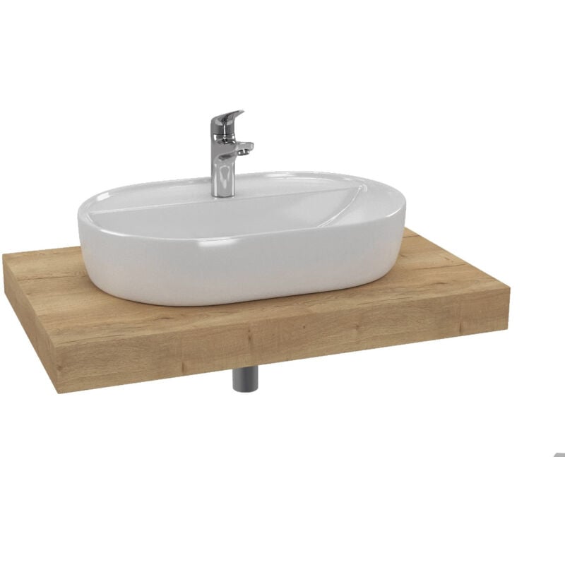 Naturel - Ensemble de salle de bain Hansgrohe avec Dolce 80x8x50 cm chêne halifax KSETDO2