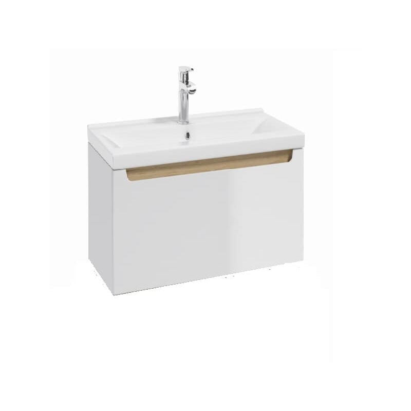 Naturel - Meuble de salle de bain stilla 60x30x45 cm, avec lavabo céramique 61,5x46,5x7 cm, blanc (STILLAD06007U3)