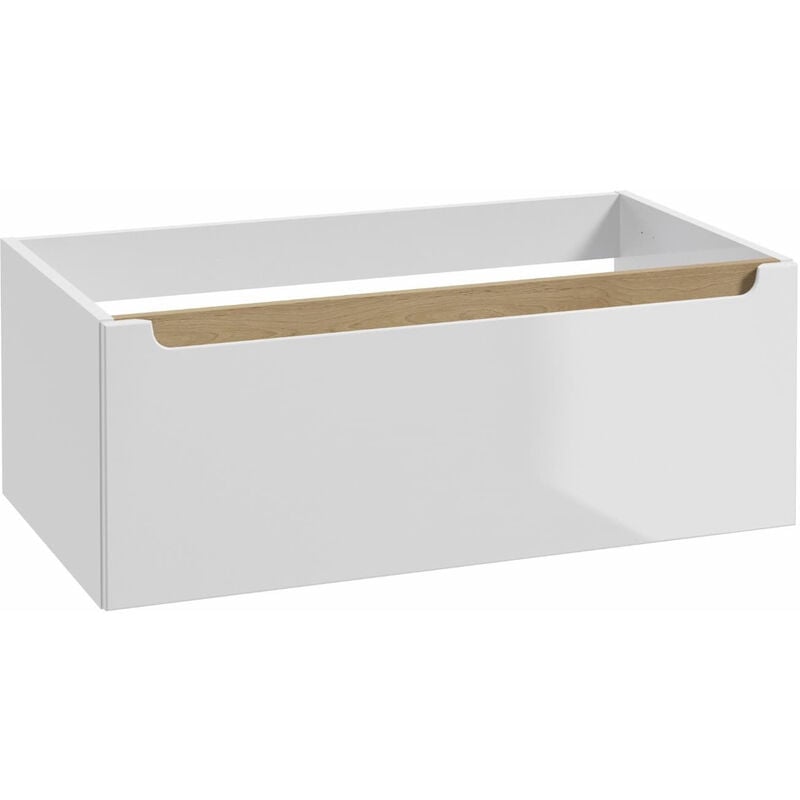 Naturel - Meuble de salle de bain complémentaire Stilla 80x30x45 cm blanc (STILLAB08001)