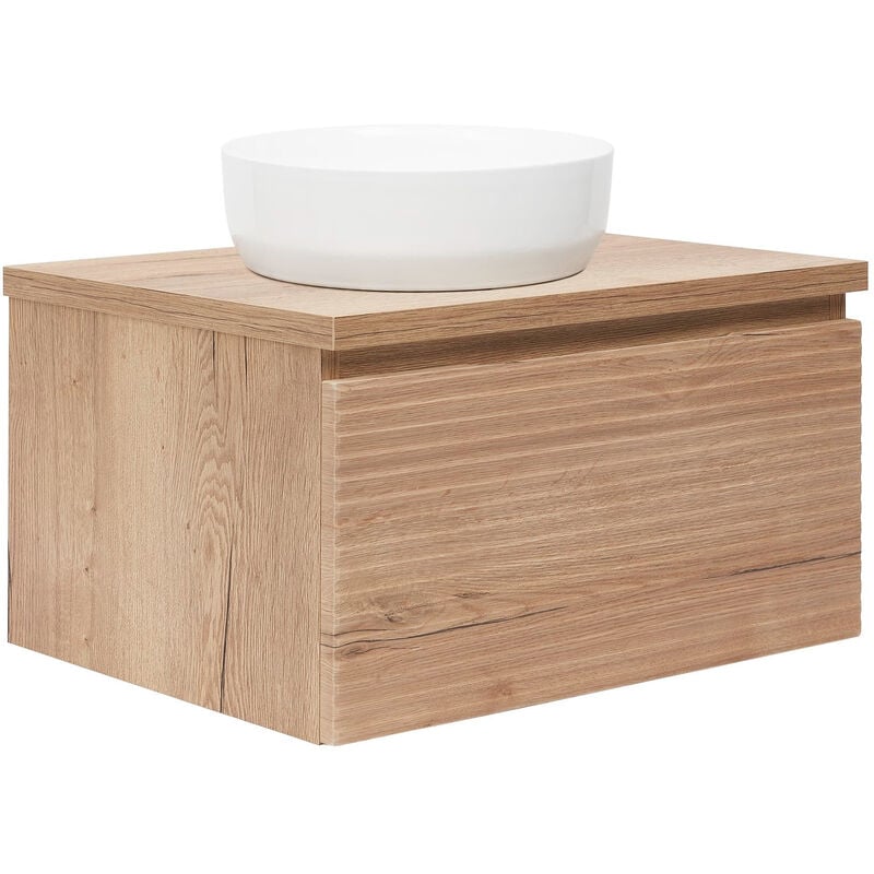 Naturel - Meuble sous lavabo salle de bain Savona 98x43x44,8 cm chêne halifax mat (SAVONA100DHD)