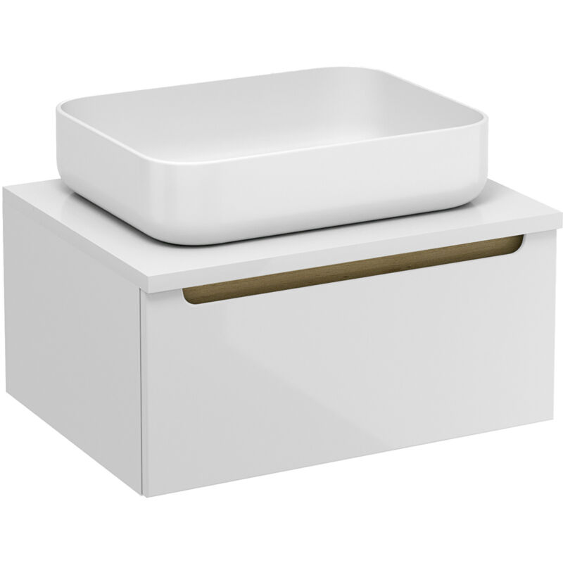 Naturel - Meuble de salle de bain sous lavabo Stilla 60x30x45 cm blanc (STILLAD06007DBI)