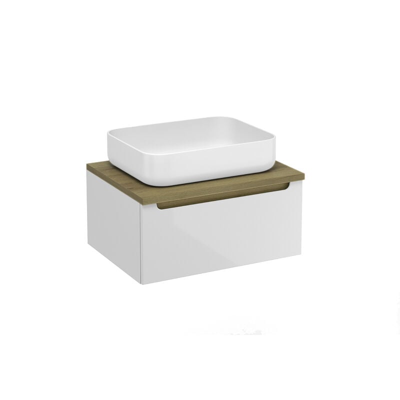 Naturel - Meuble de salle de bain sous lavabo Stilla 60x30x45 cm blanc (STILLAD06007DBK)